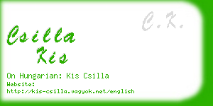 csilla kis business card
